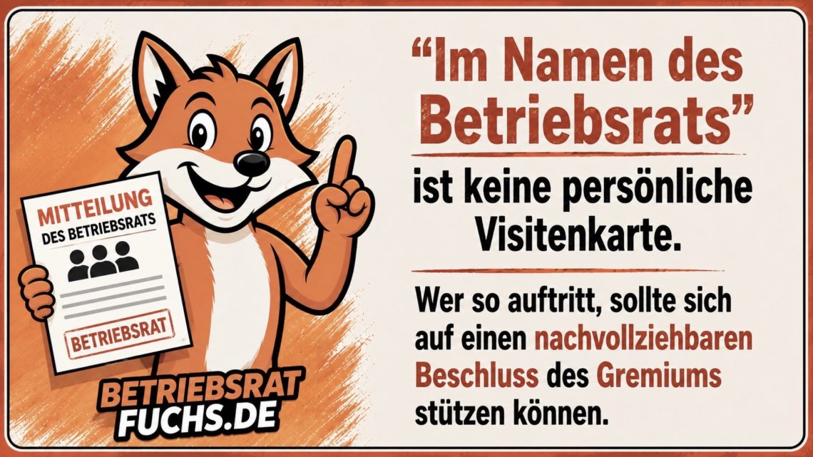 Wer spricht eigentlich für den Betriebsrat?
