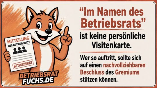 Wer spricht eigentlich für den Betriebsrat?